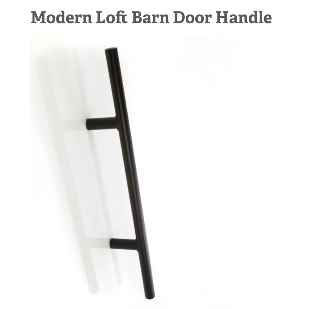 Pair of 6" black barn door pulls NWT